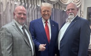 President Trump with Harold and Dennis Daggett of the ILA