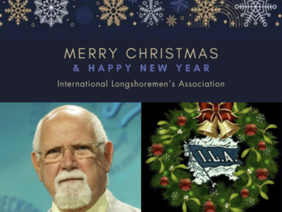 Graphic with the text Merry Christmas and Happy New Year from ILA International 24-25